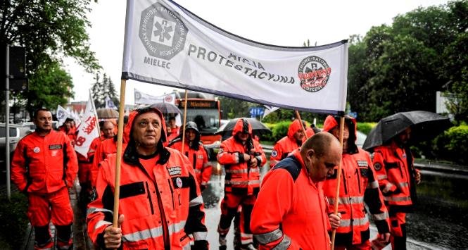 Protest ratowników medycznych