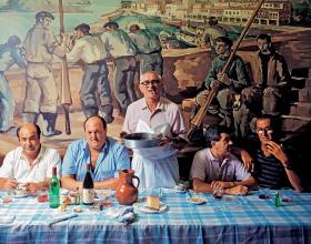 Jedno z gastronomicznych stowarzyszeń, tzw. txokos, w których mężczyźni spotykają się, by wspólnie gotować. Baskijski fenomen.