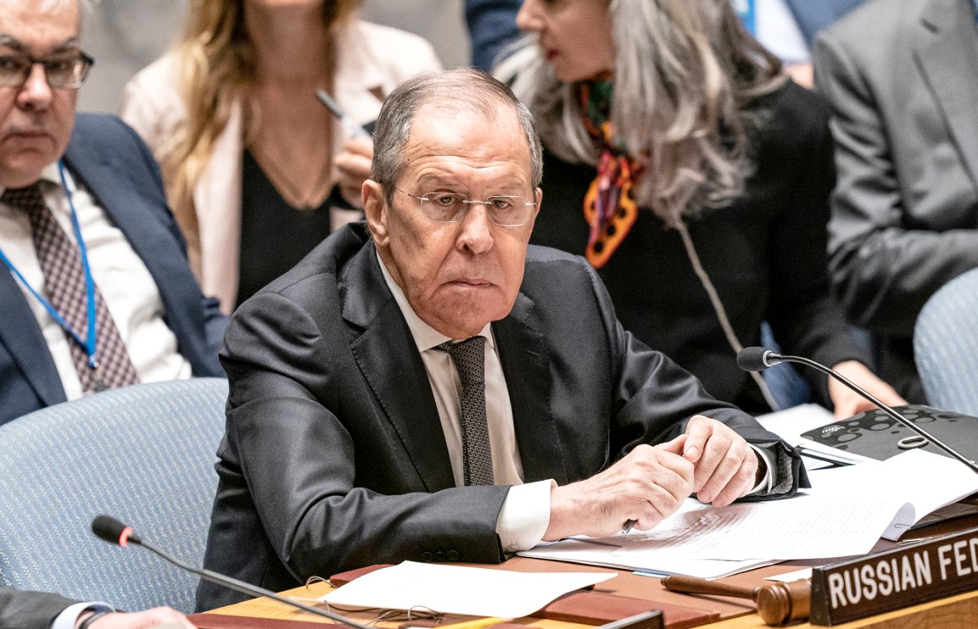 Siergiej Ławrow na posiedzeniu Rady Bezpieczeństwa ONZ, 24 kwietnia 2023 r.
