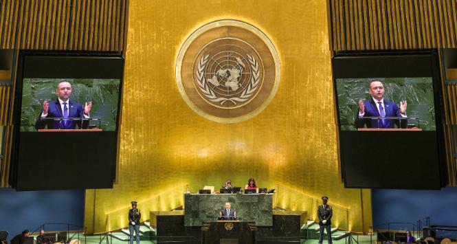 Karol Nawrocki na sesji Zgromadzenia Ogólnego ONZ w Nowym Jorku