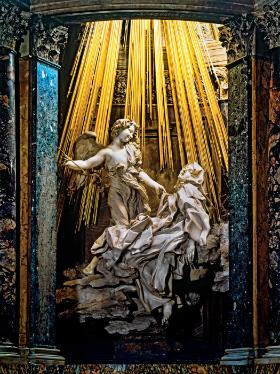 O ile fizyczna natura religijnych uniesień jest w średniowieczu zakamuflowana, o tyle barokowa rzeźba Giovanniego Lorenza Berniniego „Ekstaza św. Teresy” nie pozostawia żadnych złudzeń.