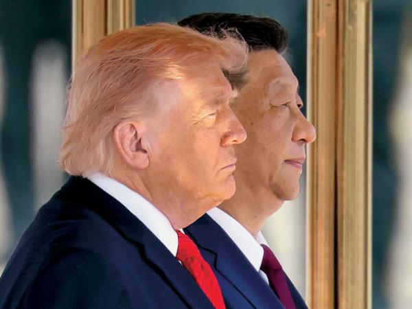 Donald Trump z Xi Jinpingiem podczas majowej wizyty w Pekinie