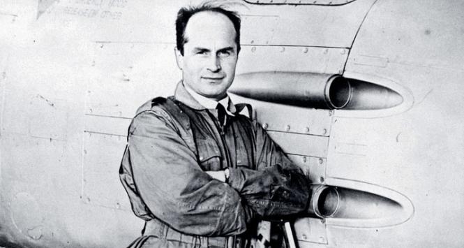 Jako pilot doświadczalny w Kanadzie, 1954 r.