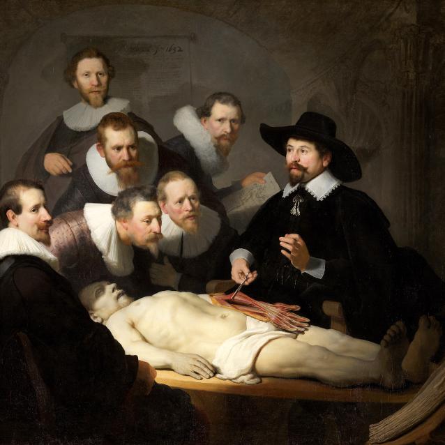 Lekcja anatomii dr Nicolaesa Tulpa, Rembrant (1606-1669)