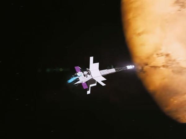 Statek kosmiczny Space Reactor-1 Freedom dostarczy na Marsa trzy śmigłowce Skyfall, a następnie poleci w głąb Układu Słonecznego.