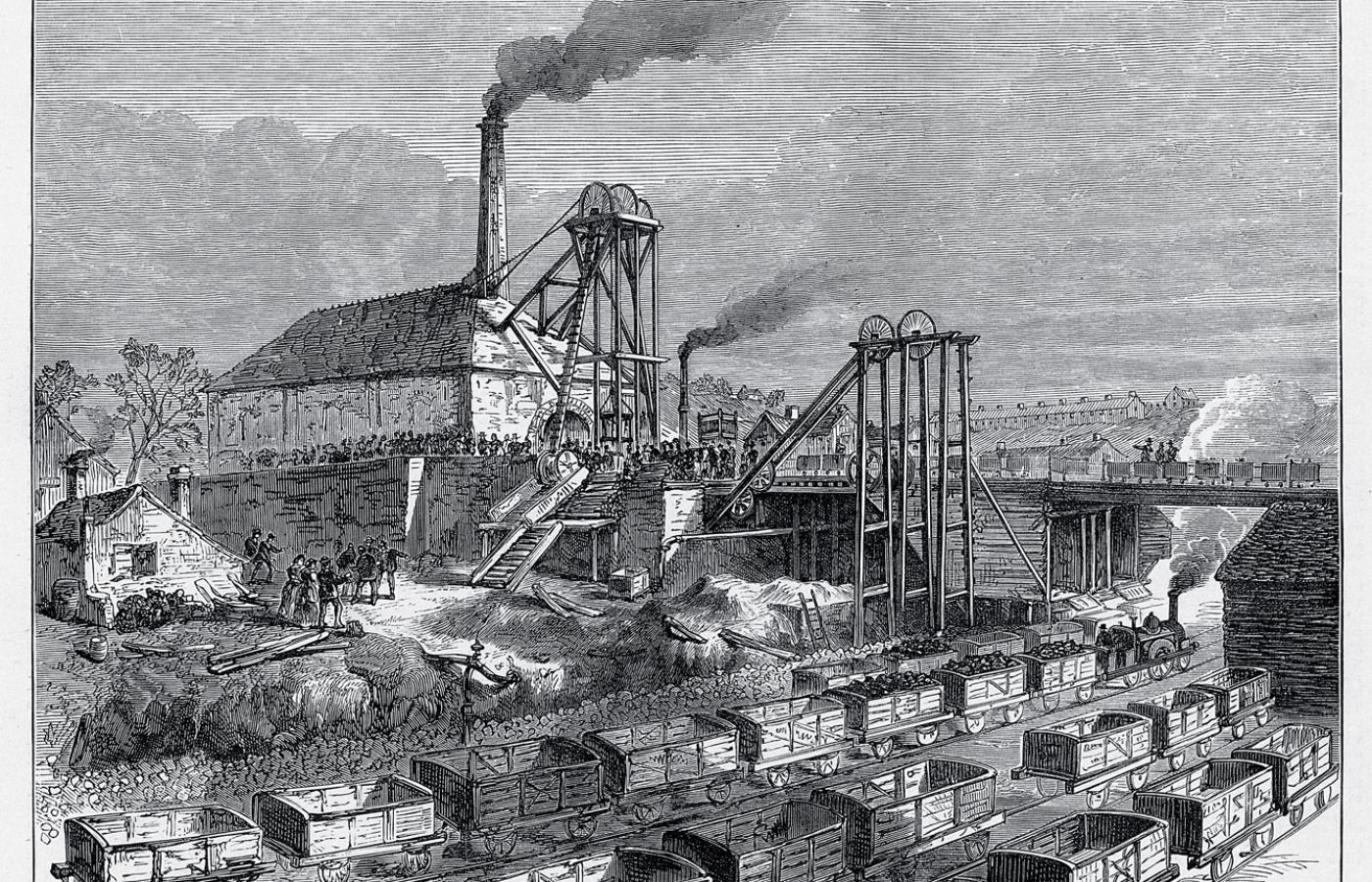 Kopalnia węgla w okolicach Hanley, Staffordshire, Anglia, 1873 r.