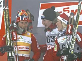 Obawy co do przyjęcia Bjoergen się nie potwierdziły, gdyż na wezwania mistrzów ceremonii norweską mistrzynię gromko oklaskiwano.