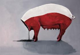 Polska jako bezgłowa maciora do wydojenia – obraz The Krasnals.