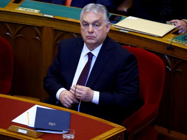 Viktor Orban w węgierskim parlamencie. Budapeszt, 23 lutego 2026 r.