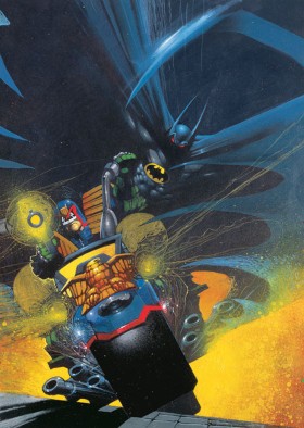 Okładka do „Batman/Sędzia Dredd: Sąd nad Gotham”