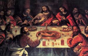 Ostatnia wieczerza, obraz z katedry w Cuzco, Peru