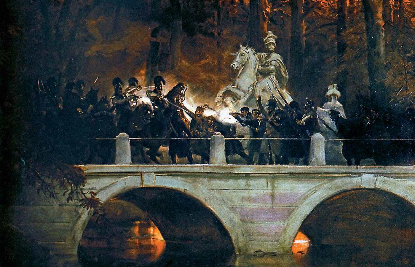 Noc listopadowa, obraz Wojciecha Kossaka