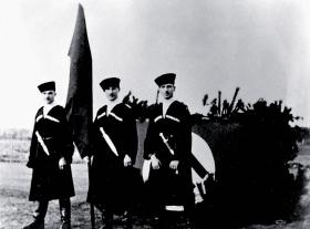 Poczet honorowy gruzińskiego 822 Batalionu im. królowej Tamary