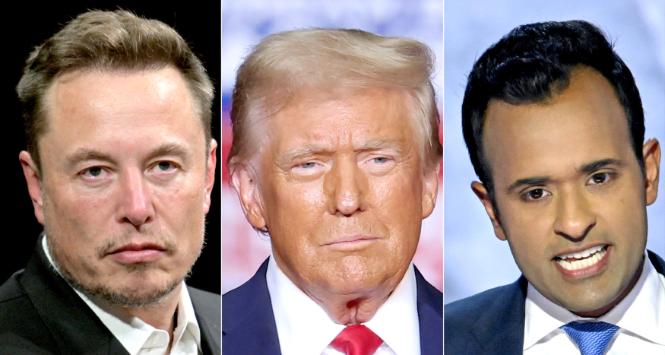 Elon Musk, Donald Trump i Vivek Ramaswamy