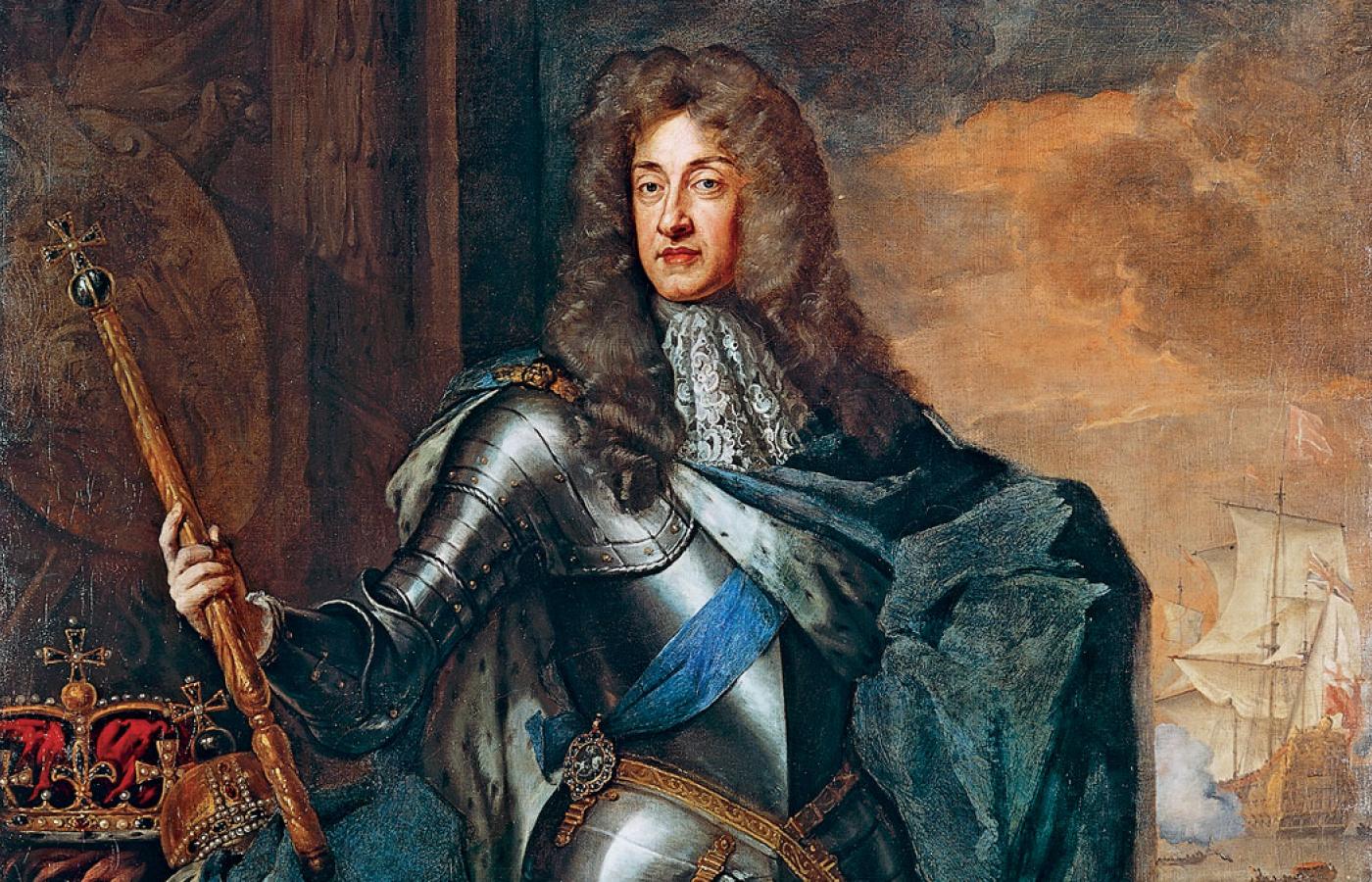 Zasiadający na tronie angielskim Jakub II Stuart (1685-88 r.)