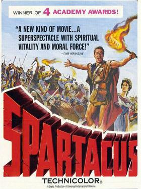 Plakat z filmu „Spartakus”.
