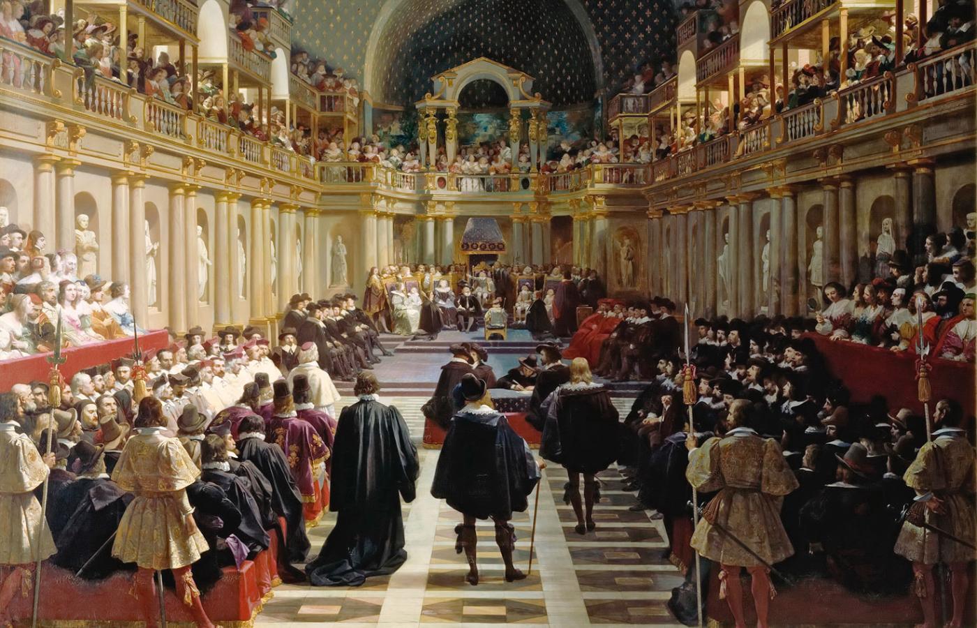 Zgromadzenie Stanów Generalnych w 1614 r.; obraz Jeana Alauxa, 1841 r.