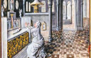 Modlitwa o wskrzeszenie noworodka, ilustracja francuska z XV w.