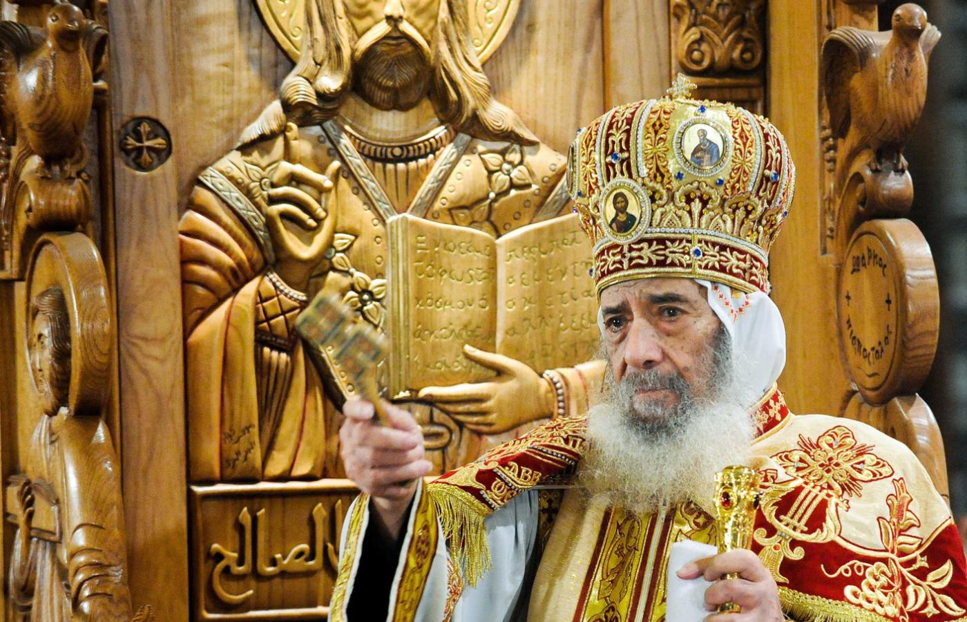 Blisko 90-letni patriarcha Kościoła koptyjskiego spędził kiedyś sześć lat w wykutej przez siebie grocie.