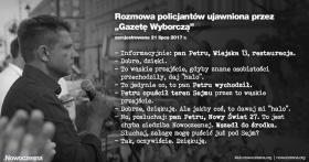 Fragment opublikowanego przez „Gazetę Wyborczą” zapisu nagrania w sprawie Ryszarda Petru