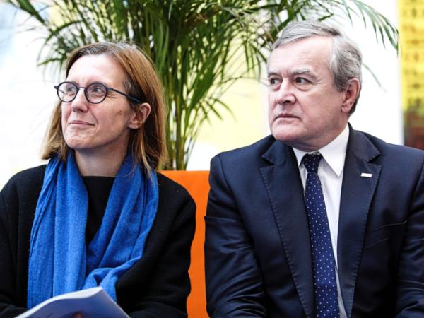 Hanna Wróblewska i minister kultury Piotr Gliński. Wrzesień 2018 r.