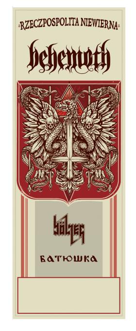 Praca Rafała Wechterowicza z plakatu trasy Behemotha – rogaty orzeł z dwoma wężami i czaszkami oraz odwróconym krzyżem – była przedmiotem śledztwa prokuratury w Gdańsku.