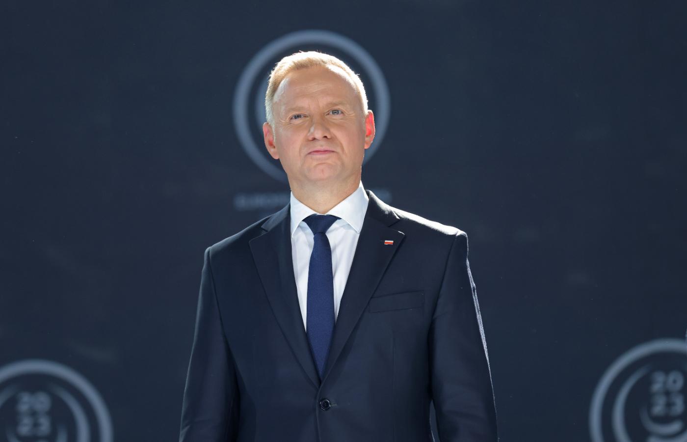 Prezydent Andrzej Duda podczas II Europejskiego Kongresu Sportu i Turystyki. 28 września 2023 r.