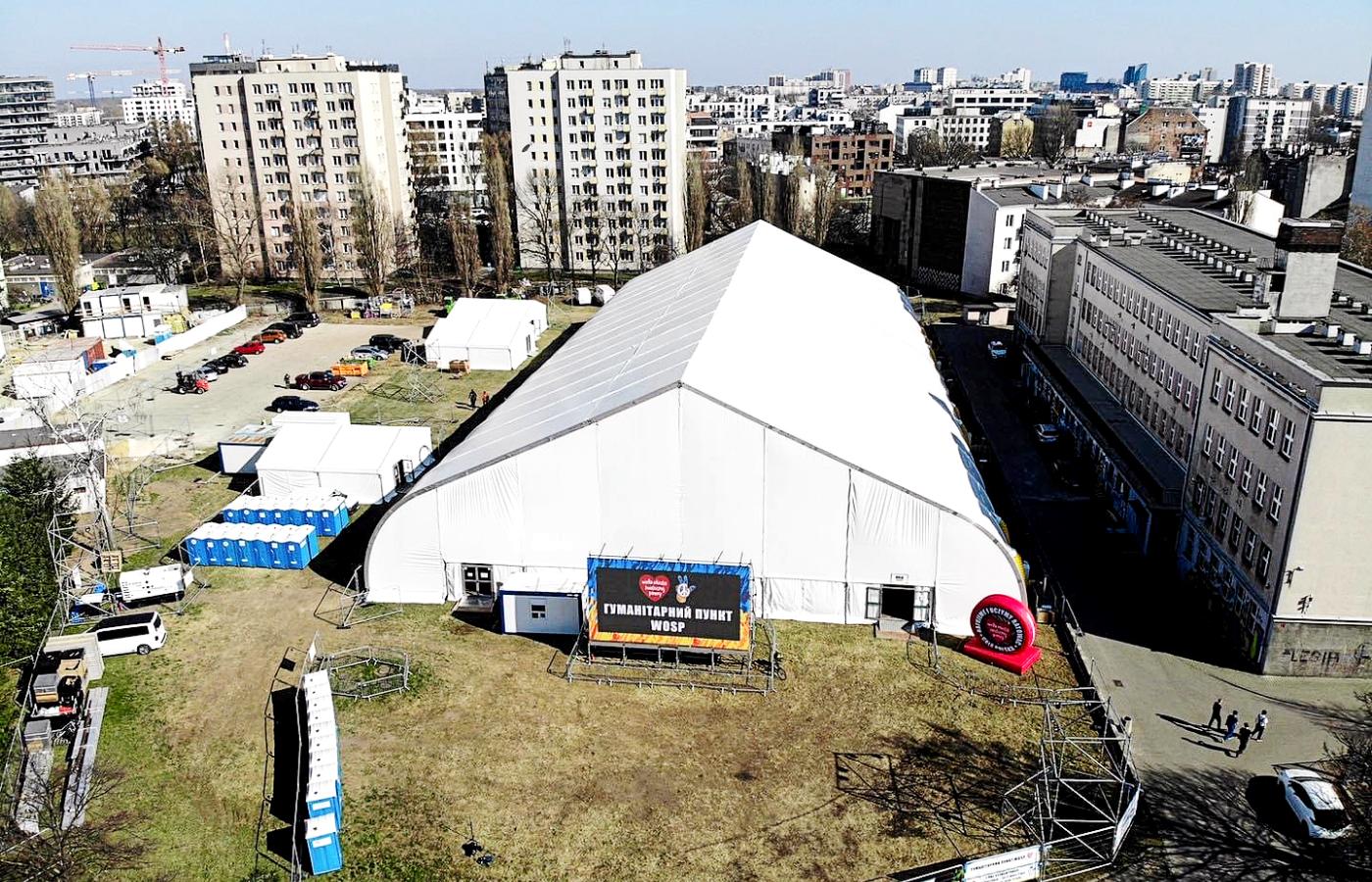 Namiot WOŚP dla uchodźców z Ukrainy