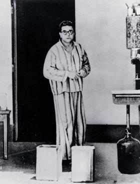 Agent sowiecki Ramon Mercader, zabójca Lwa Trockiego, po 10 latach odbywania kary w meksykańskim więzieniu, 1950 r.