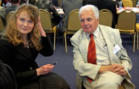 Wiceszefowa SLD Katarzyna Piekarska i Jerzy Wiatr w siedzibie SLD przy ul. Rozbrat