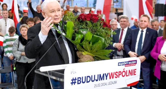 Jarosław Kaczyński w Leżajsku, 25 lutego 2024 r.