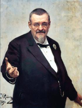 Włodzimierz Spasowicz; obraz Ilji Riepina z 1891 r.
