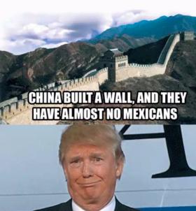 Chiny zbudowały mur, a nie mieli prawie żadnych Meksykanów.