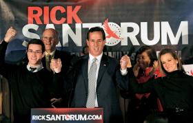 Religijny konserwatysta Rick Santorum.