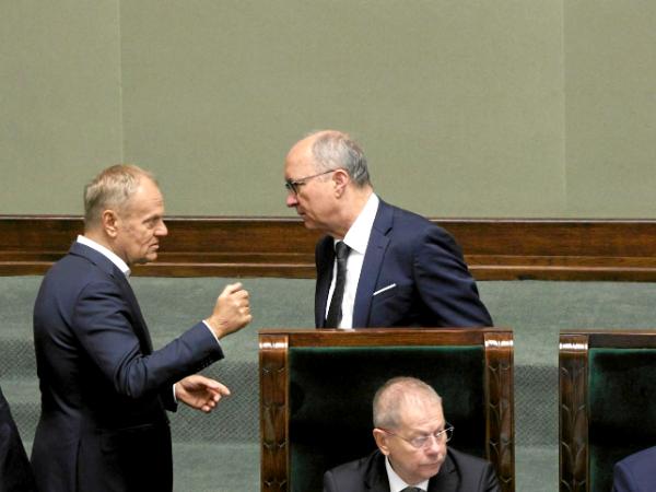 Donald Tusk i Włodzimierz Czarzasty w Sejmie