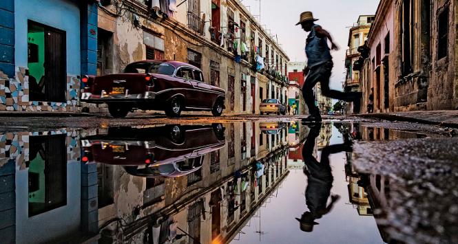 Hawańska ulica wieczorem