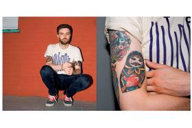 Dawid Ryski, grafik. Na jego pierwszy tatuaż ojciec strażak powiedział: „Synu, przekreśliłeś karierę strażaka”.