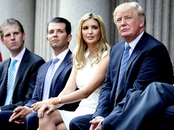 Donald Trump z trojgiem swoich dzieci
