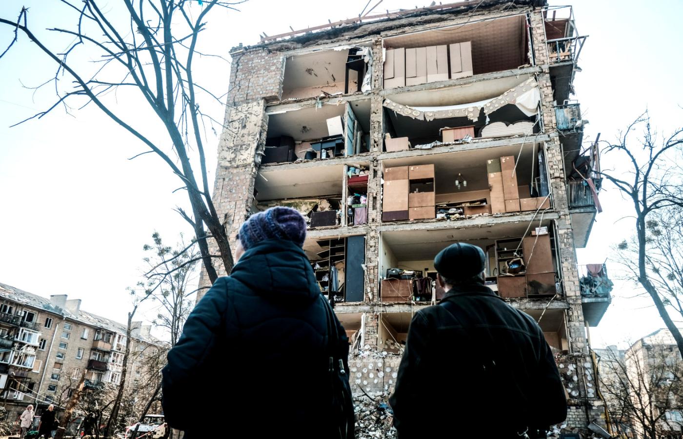 Kijów, kolejny atak rosyjski na budynki mieszkalne, 19 marca 2022 r.