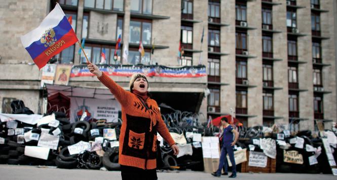 Prorosyjskie protesty w Doniecku, 23 kwietnia 2014 r.