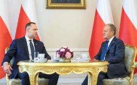 Karol Nawrocki i Donald Tusk, 14 sierpnia 2025 r.