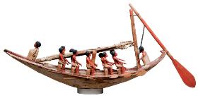 Model łodzi z grobu w Liszt (XX-XVII w. p.n.e.).