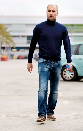 Josep Guardiola z Barcelony. Tu wszystkim piłkarzom od dzieciństwa wpaja się specyficzny styl gry i zachowań.