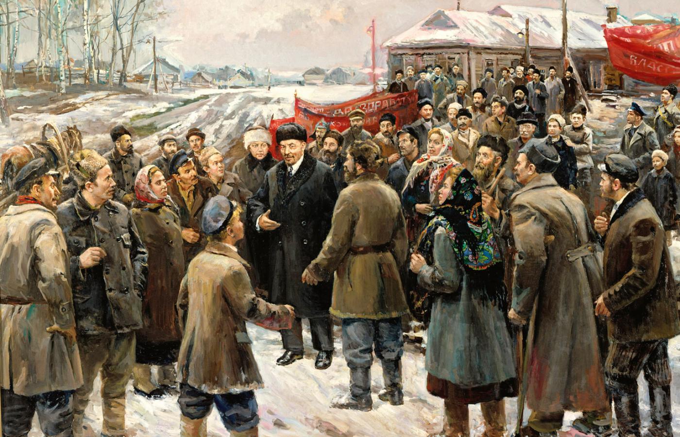 Lenin we wsi Kaszino, obraz propagandowy
Dmitrija Nalbandiana z 1920 r.