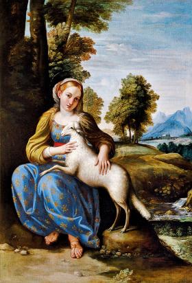 Św. Agnieszka według Domenichina, ok. 1620 r.