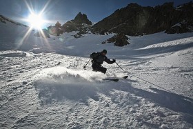 Zjazd z Głaźnych Wrótek, Tatry Wysokie.