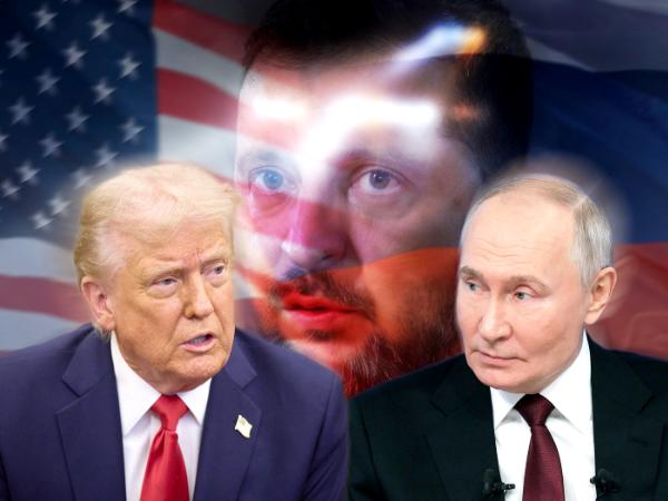 Donald Trump, Wołodymyr Zełenski, Władimir Putin