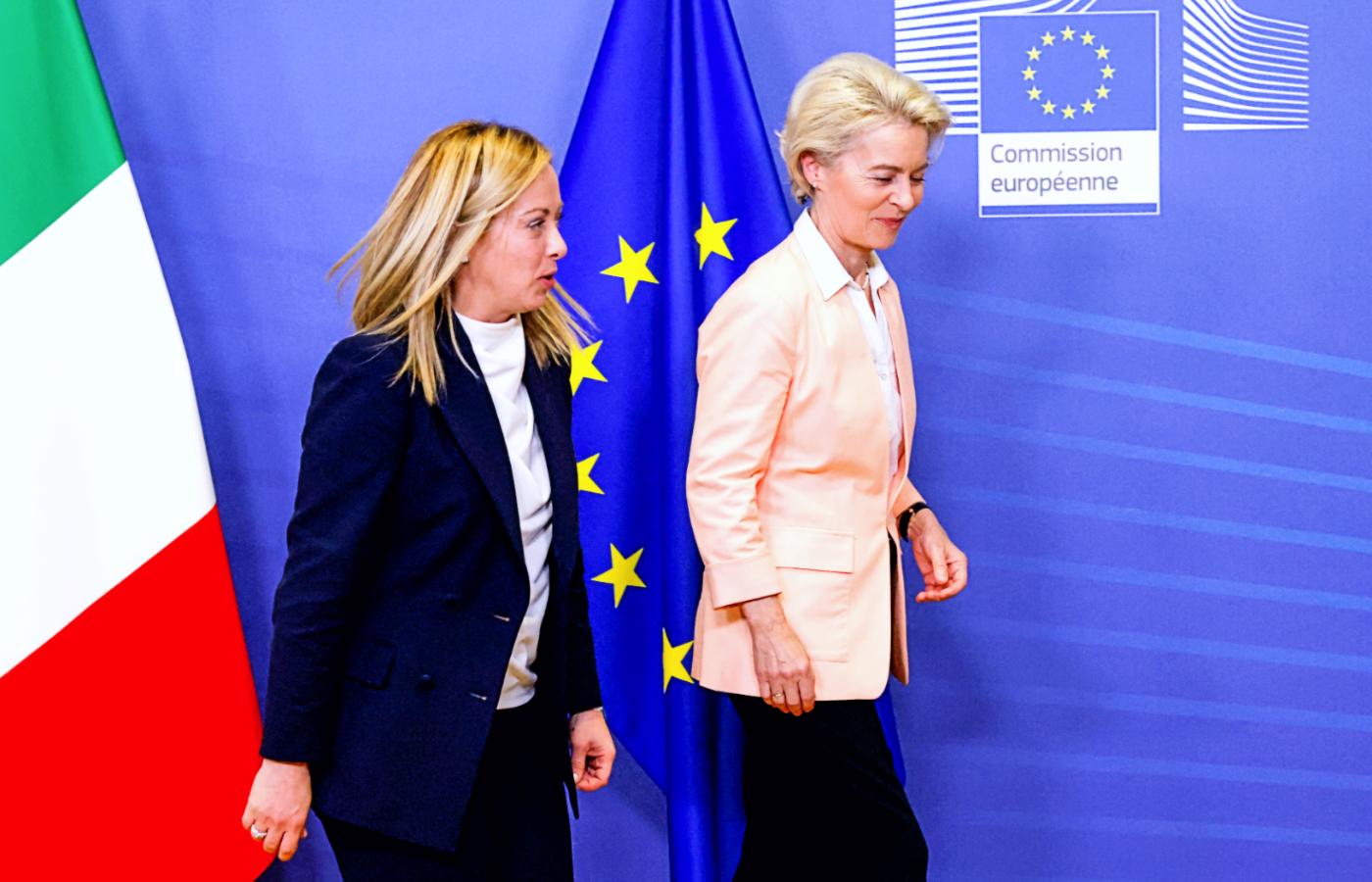 Włoska premier Giorgia Meloni i szefowa Komisji Europejskiej Ursula von der Leyen. 3 listopada 2022 r.
