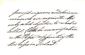 Fragment rękopisu Wilhelma IV Hanowerskiego, króla Wielkiej Brytanii, XIX w.