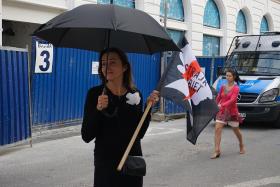 W kontrmanifestacji wzięły udział także kobiety z Czarnego Protestu